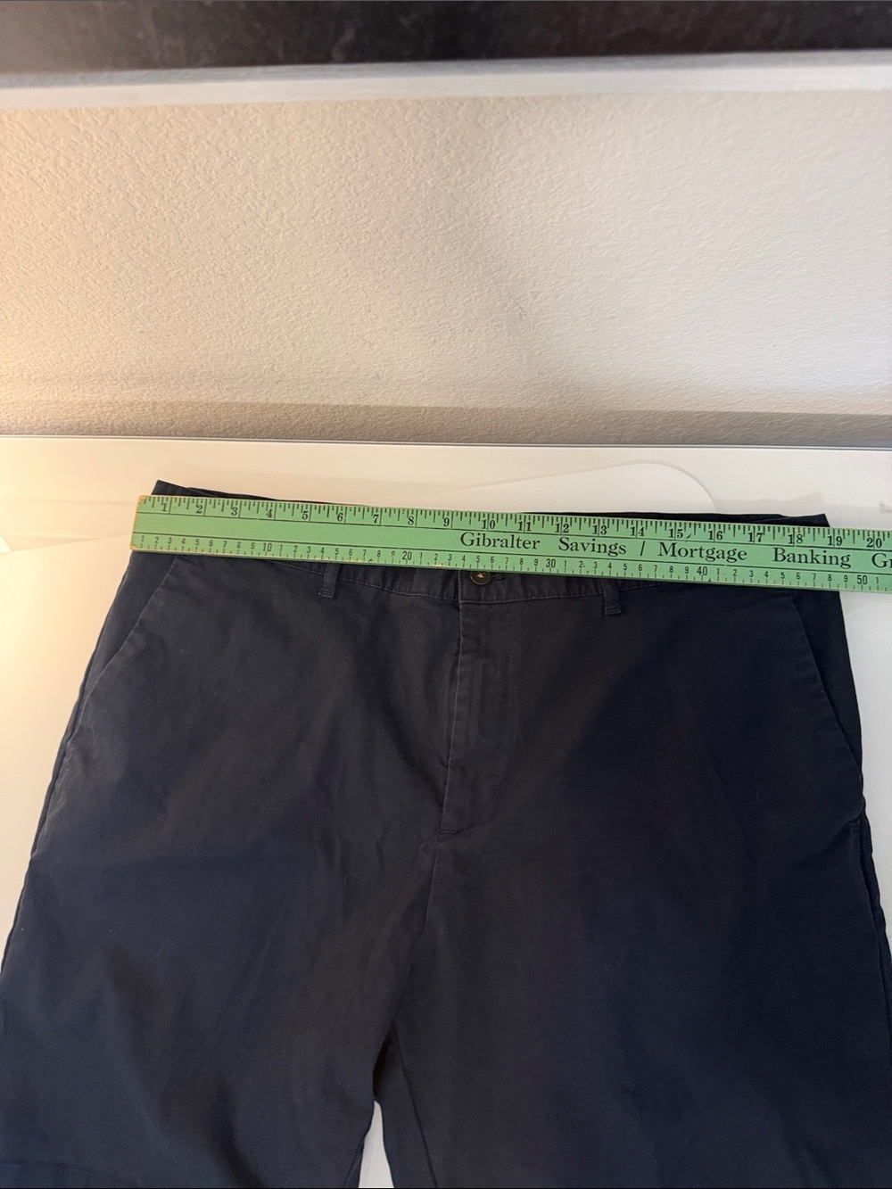 Michael Kors Men's Midnight Blue Flat-Front Cotton Chino Shorts Size 38 - Picture 4 of 7